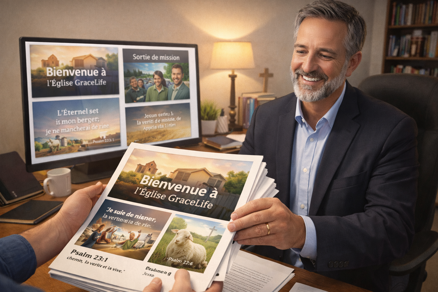 Exemple de support NanoClip pour école privée : slide/affiche cohérente