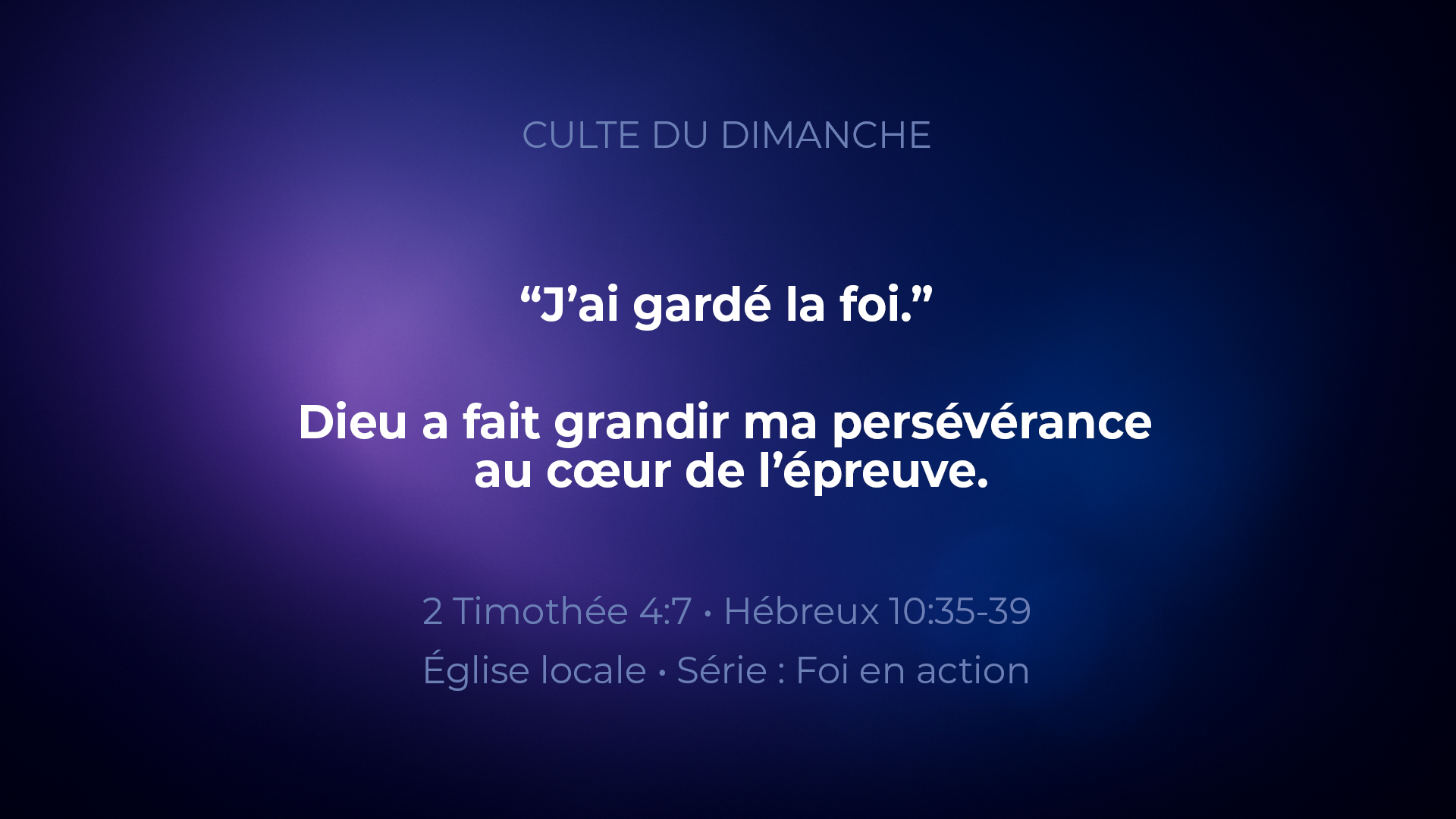 Modèle de diaporama pour prêche chrétien en 16:9